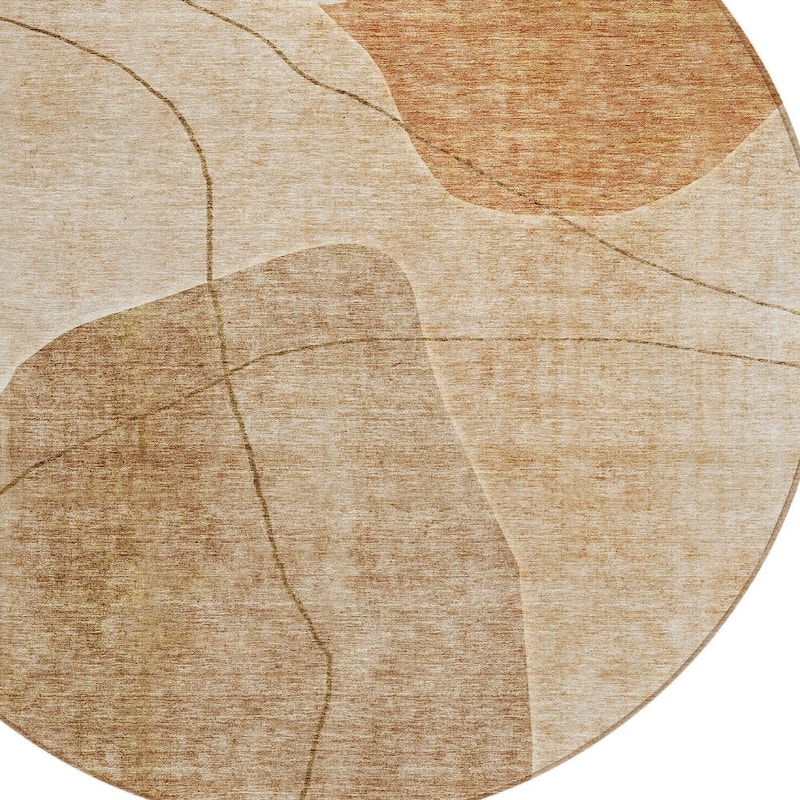 HomeRoots Abstract Transitional Rectangle Outdoor Rug