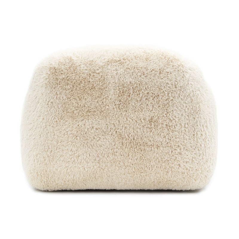 Furniture of America Cynra Modern 45-inch Faux Fur Swivel Arm Chair with Ball Pillow