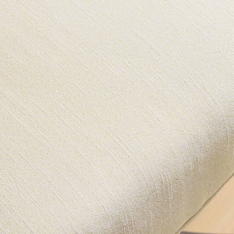 Home Computer Office Chair with Wheels Beige/ Cream/ Grey Adjustable Height, Linen Fabric Upholstered Chair Swivel