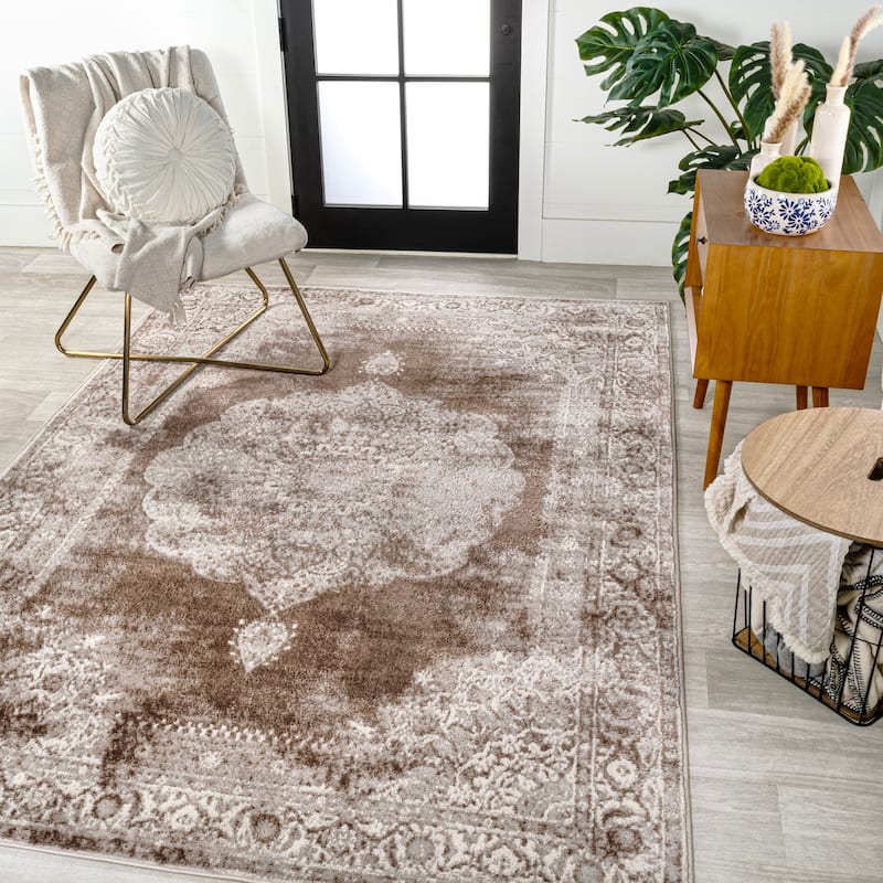 JONATHAN Y Rosalia Cottage Medallion Area Rug