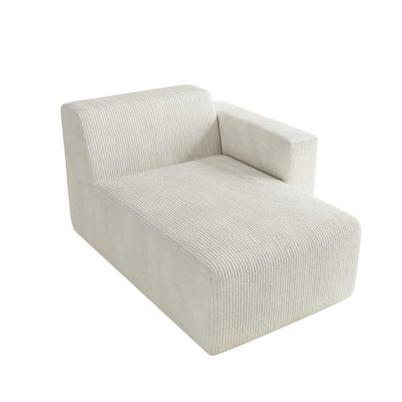 Indoor Modern Corduroy Chaise Lounge Couch