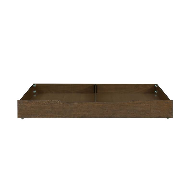 Olivia 41" Wide Traditional Wood Trundle, Rosewood Brown