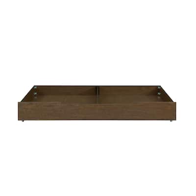 Olivia 41" Wide Traditional Wood Trundle, Rosewood Brown