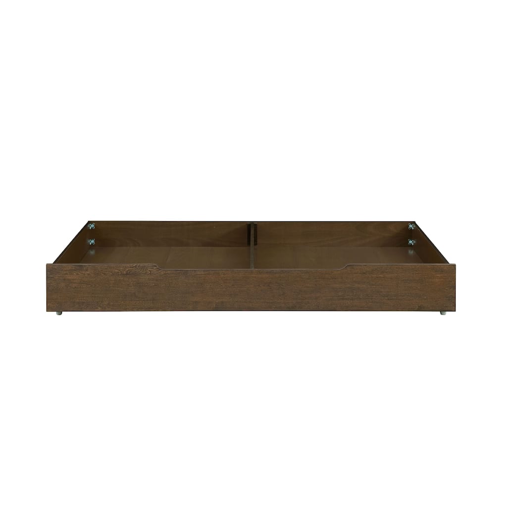 Olivia 41" Wide Traditional Wood Trundle, Rosewood Brown