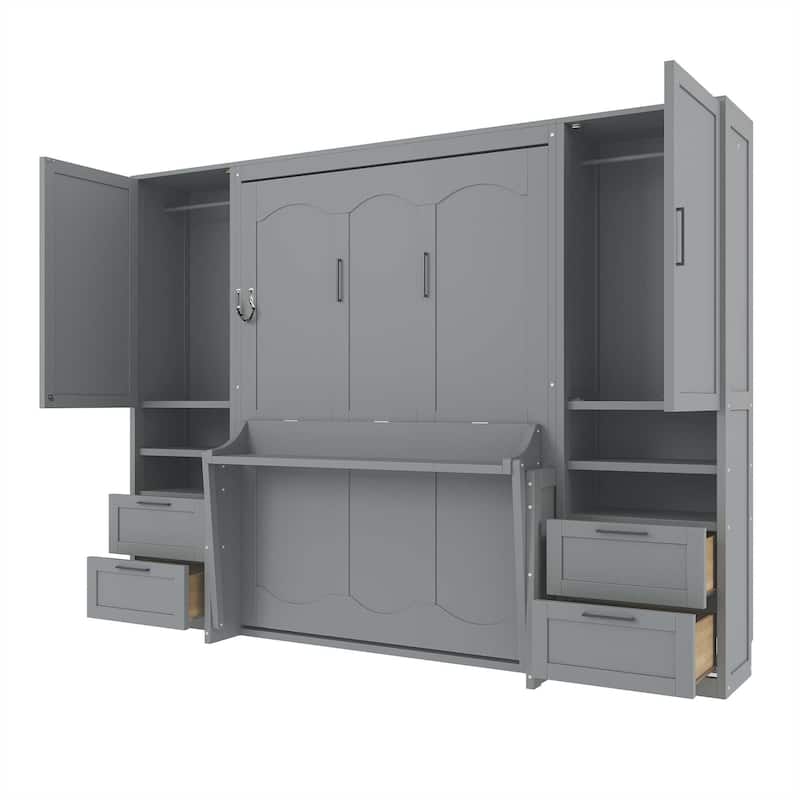 Full Size Murphy Bed with Storage