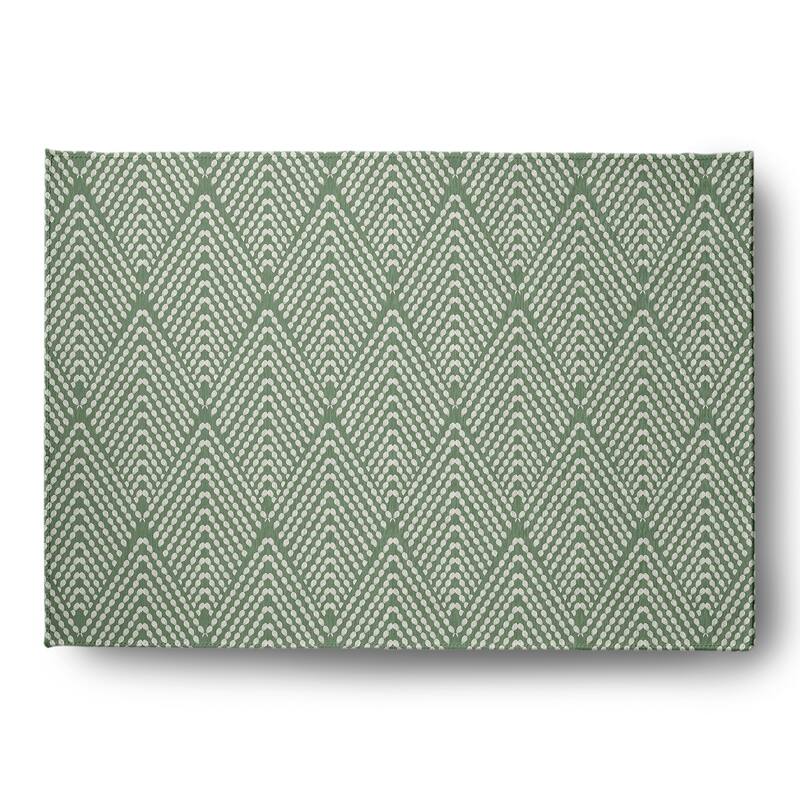Lifeflor Diamond Spring Chenille Rug - 5' x 7' - Muted Green