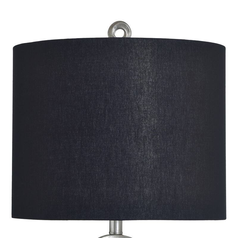 StyleCraft Poly Table Lamp - Infinite Silver - Black Shade