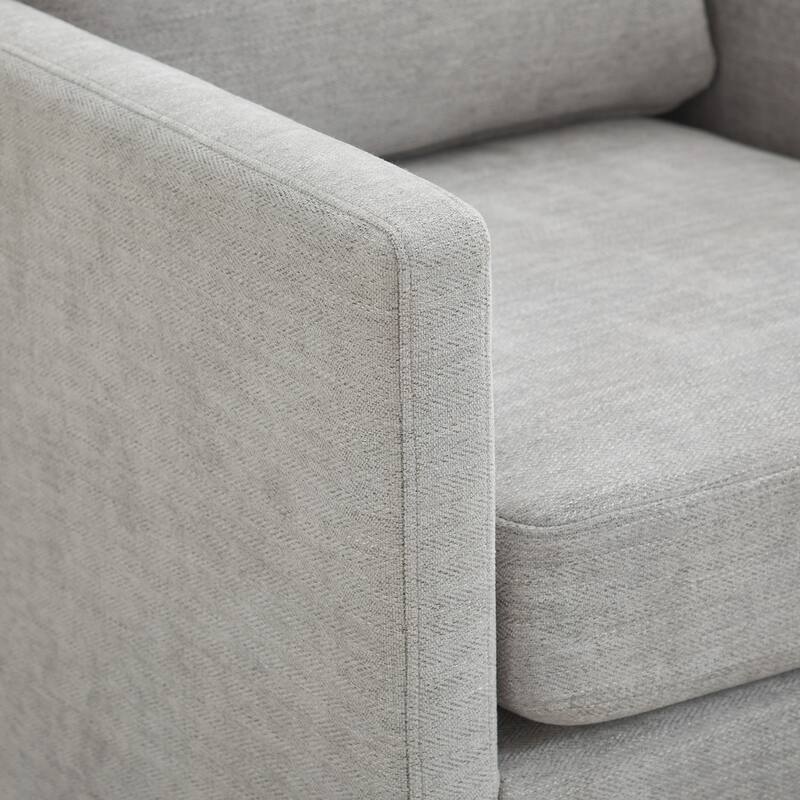 30.7"W Square Upholstered Swivel Accent Chair