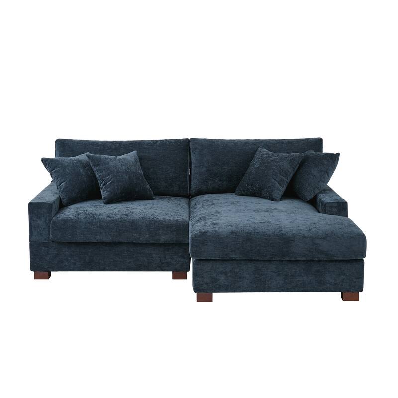 Oversized Modern Chenille Modular Sectional Sofa with Chaise