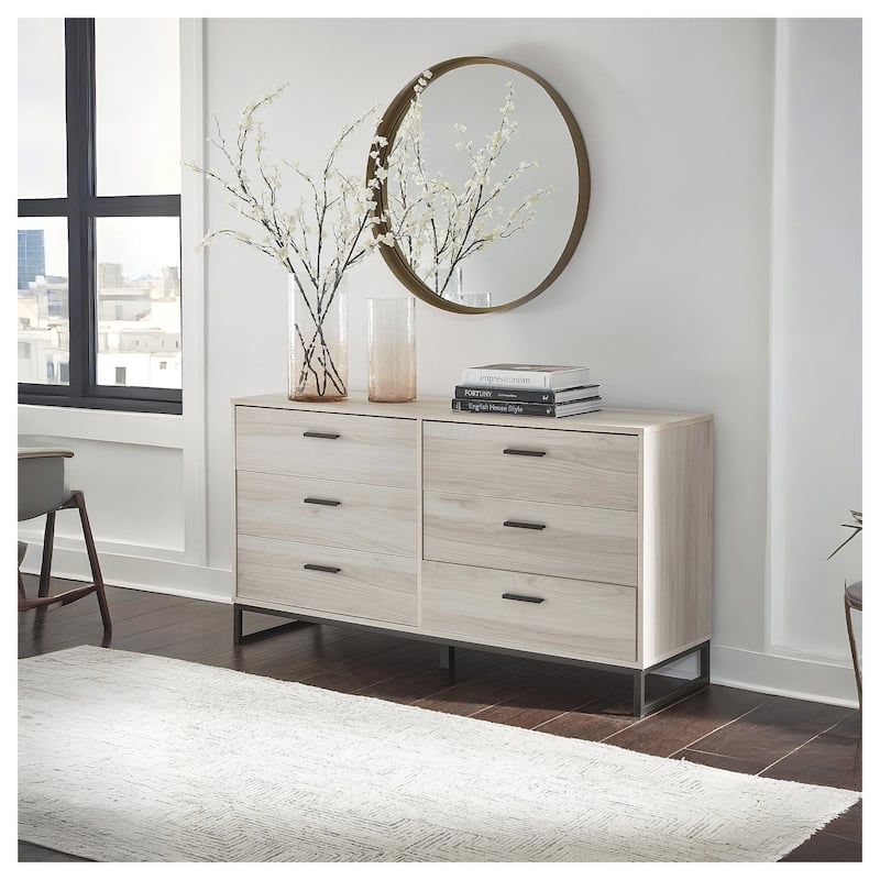 Ashley Furniture Socalle Light Natural 6 Drawer Dresser - Light Natural - 6-drawer