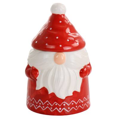Gibson Home Happy Gnome Durastone 7.5in Cookie Jar - 7.5