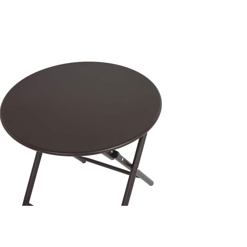 Outdoor Table Chairs Set of 3 with 2 Camping Chairs & Folding Table