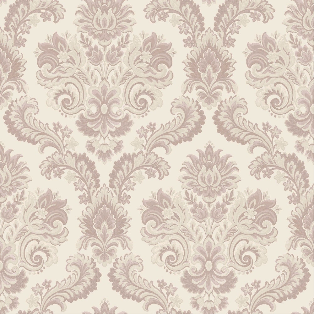Galerie Wallcoverings Italian Style Traditional Floral Damask Vinyl on Non-woven Wallpaper Roll