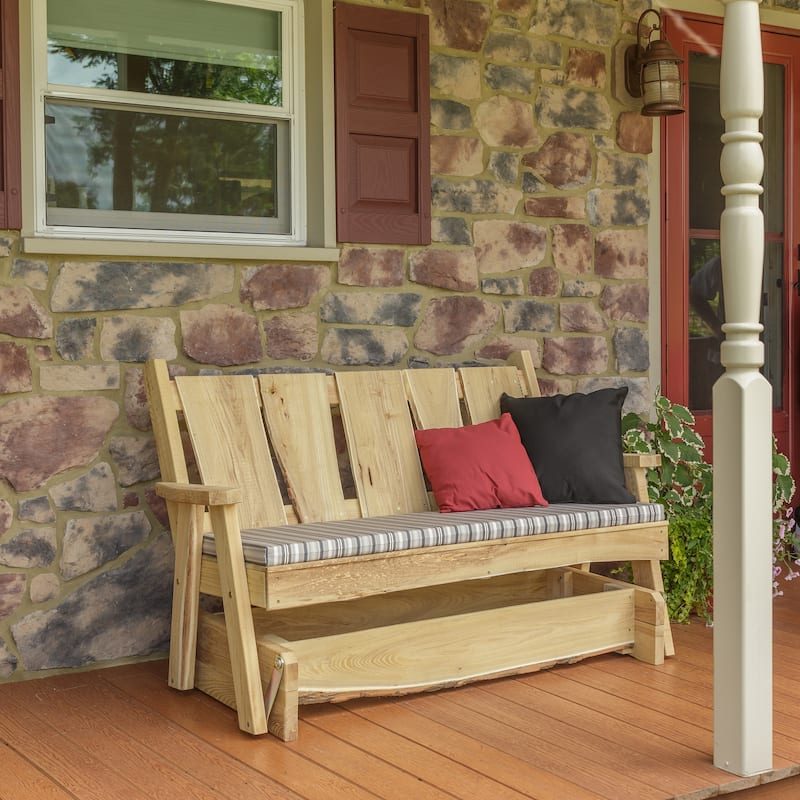 Live Edge Locust Wood 5' Timberland Glider Bench