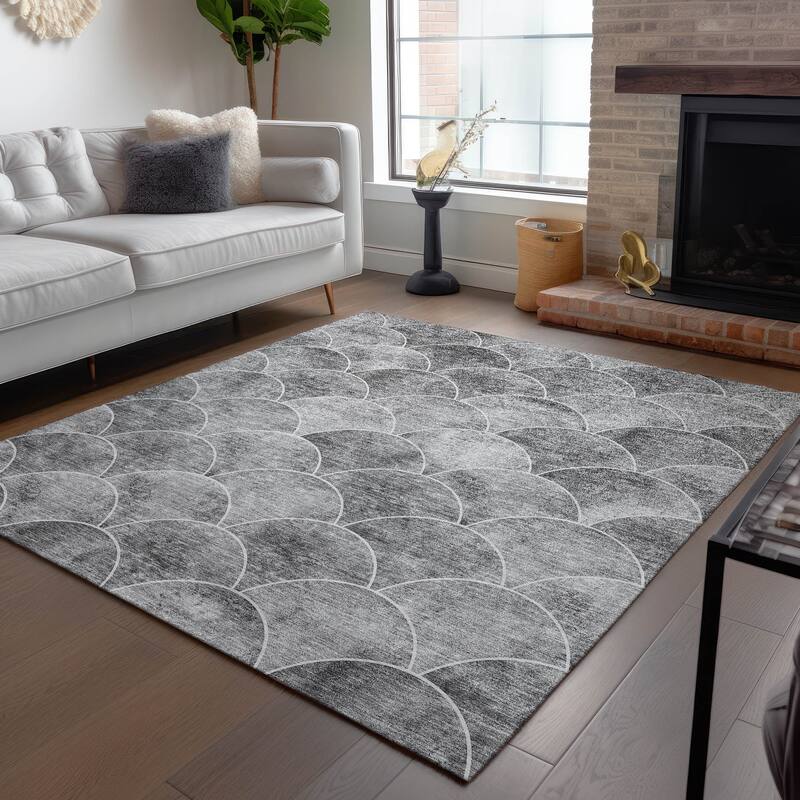 Machine Washable Indoor/ Outdoor Chantille Contemporary Rug