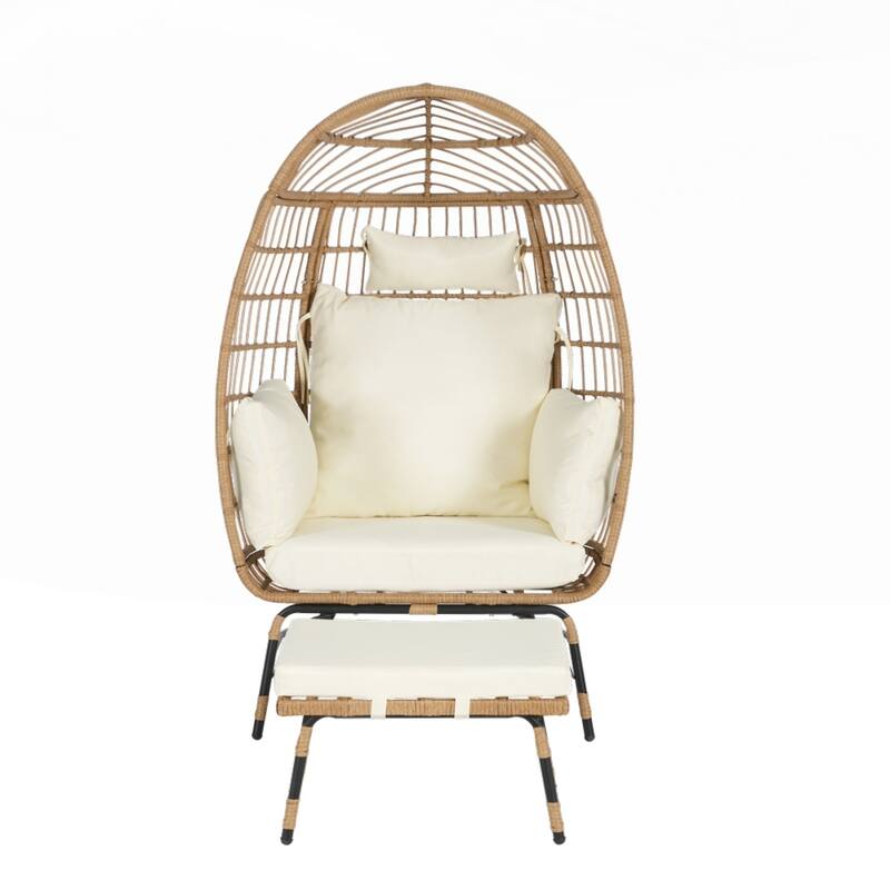 Oversized Large Egg ChairS with Ottoman