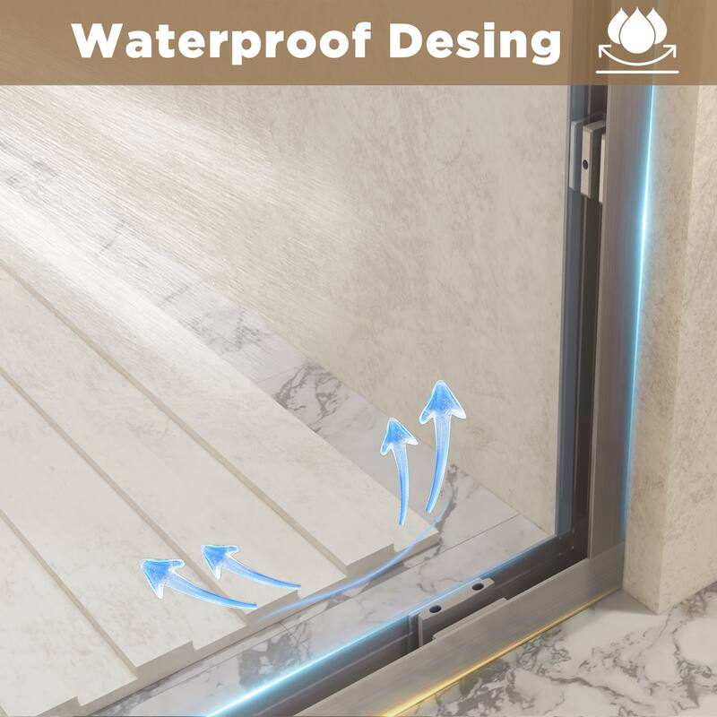 Aluminum Frame Double Sliding Shower Door