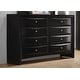 preview thumbnail 6 of 4, Briana Transitional Wood 8-drawer Bedroom Dresser Black