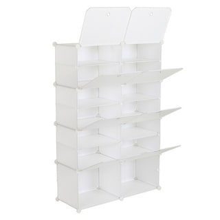 12-Tier Portable Shoe Rack for Closet - Portable 72 Pair Shoe Rack  Organizer 36 Grids for Heels,Boots,Slippers, Metal Space-Saving Shoe Shelf  for
