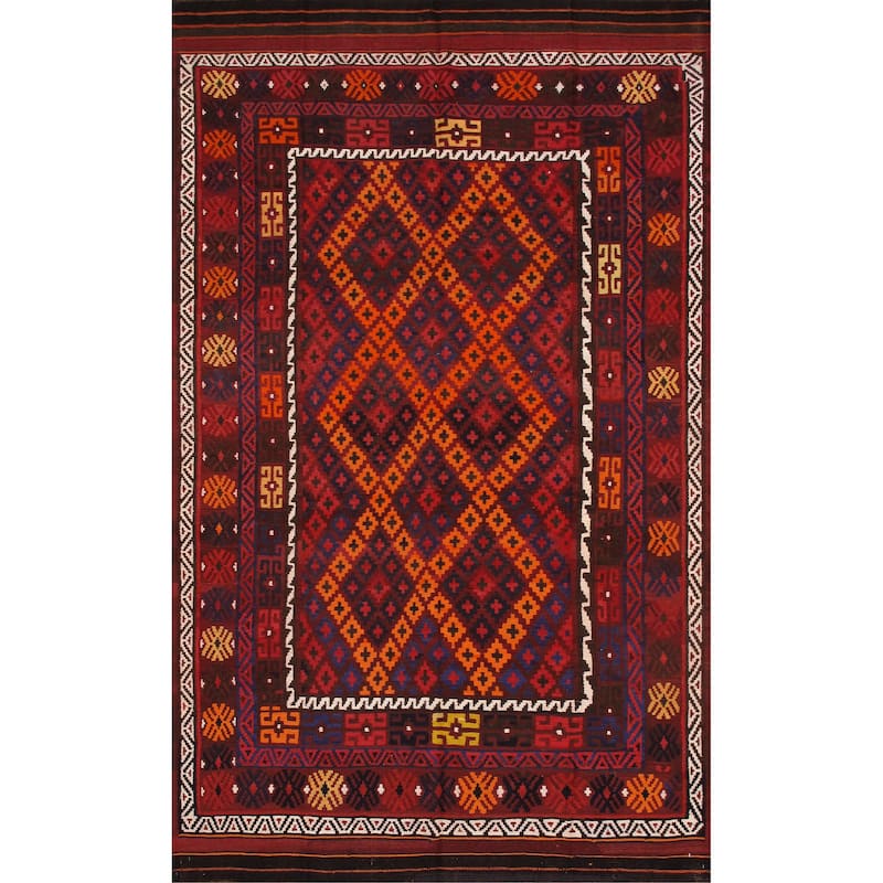 Pasargad Home Kilim Reversible Wool Multicolor Area Rug - 6' 4'' X 10' 6'' - 6' 4'' X 10' 6''