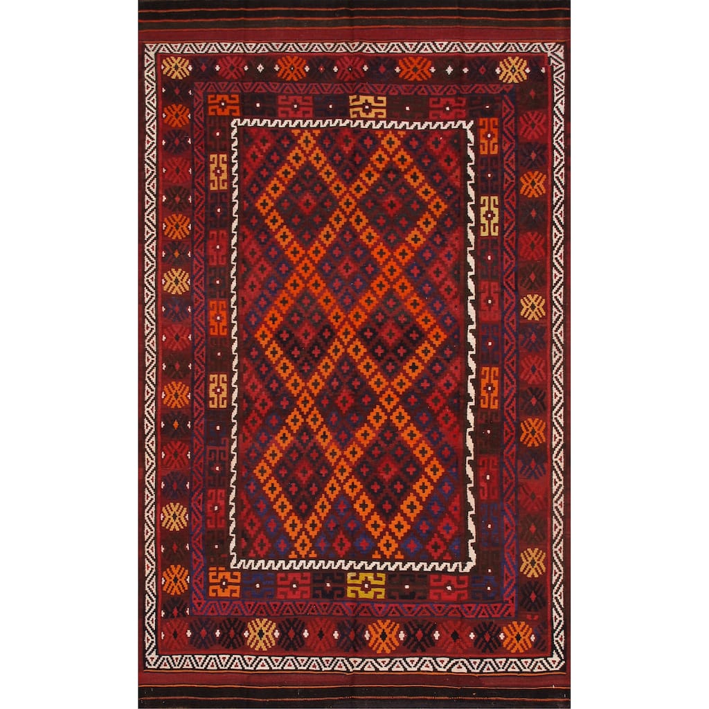 Pasargad Home Kilim Reversible Wool Multicolor Area Rug - 6' 4'' X 10' 6''