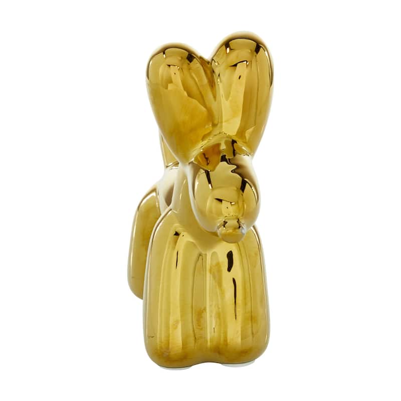 CosmoLiving by Cosmopolitan Ceramic Balloon Dog Decorative Sculpture - Gold or White