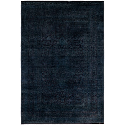 Overdyed One-of-a-Kind Hand-Knotted Area Rug - Gray - 6' 3" x 9' 3"