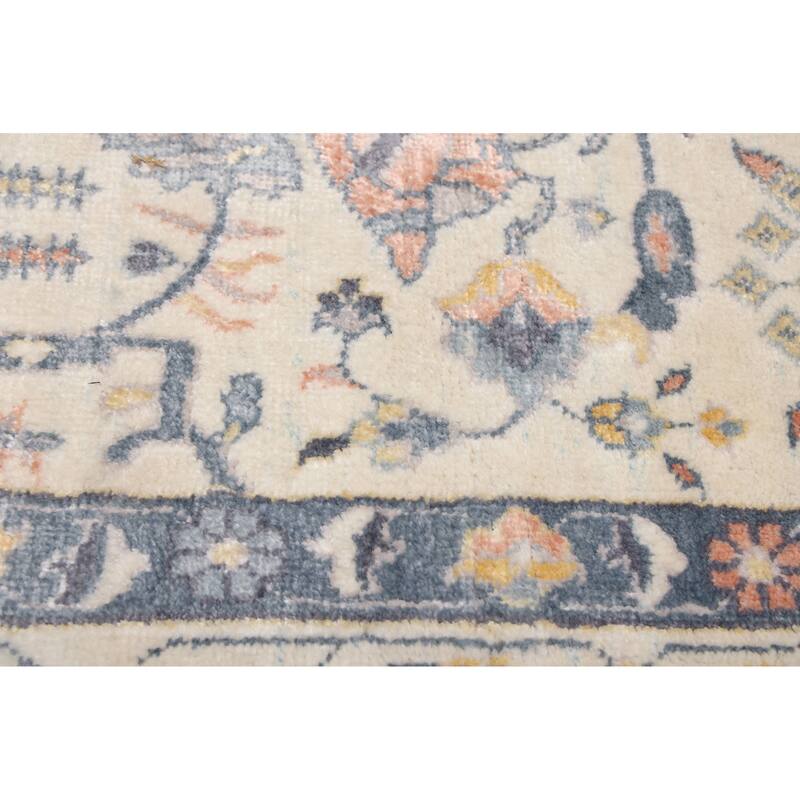 ECARPETGALLERY Hand-knotted Heritage Cream Silk, Wool Rug - 7'10 x 9'11