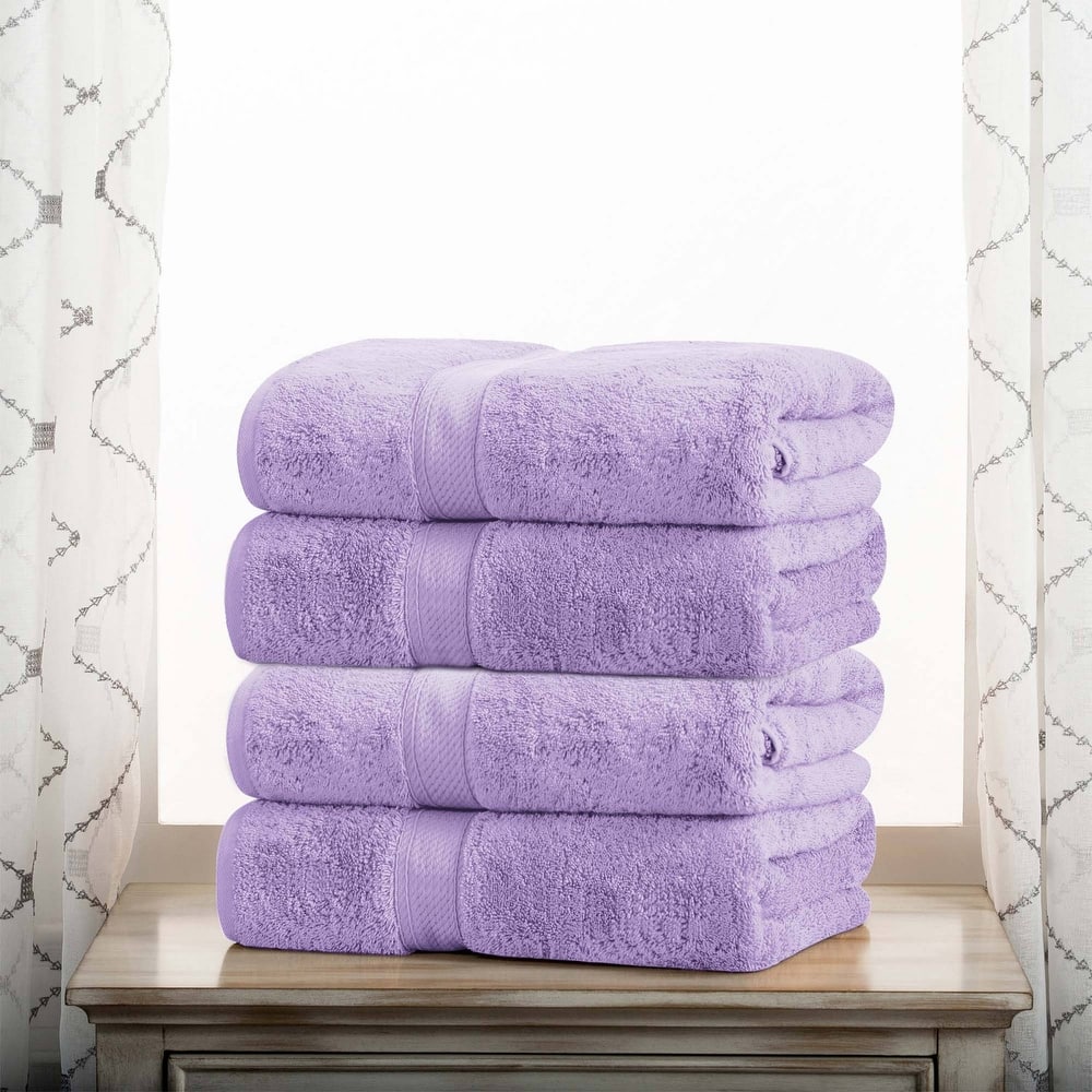 Superior Egyptian Cotton Pile Heavyweight Bath Towel Set of 4
