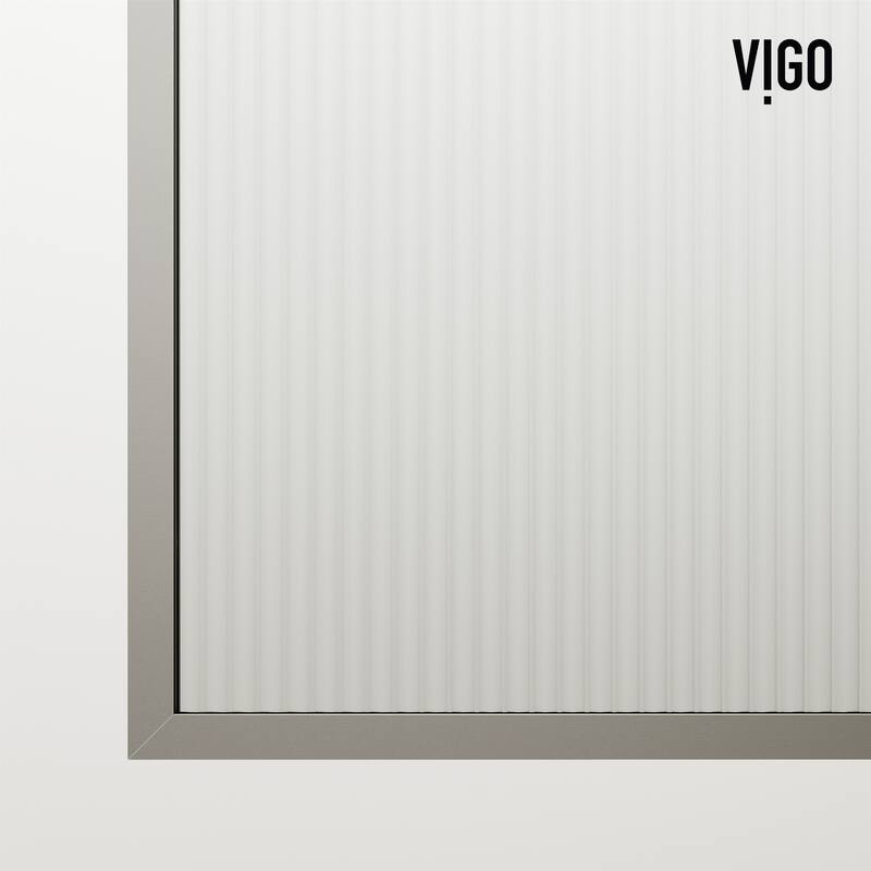 VIGO Meridian 34" W x 74" H Framed Fixed Shower Screen
