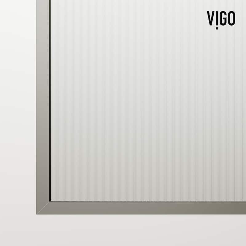 VIGO Meridian 34" W x 62" H Framed Fixed Tub Screen Door