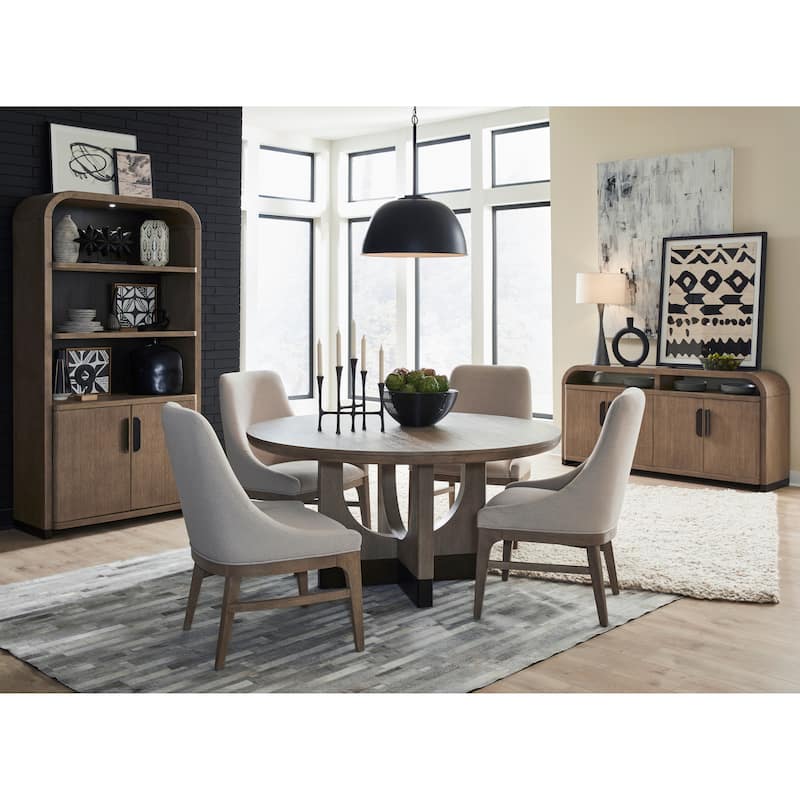 Magnussen Home Tristan Swiss Coffee Dining Cabinet - 42''W x 18''D x 80''H