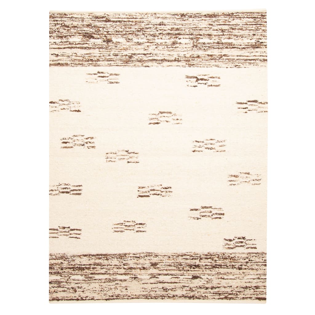 ECARPETGALLERY Braid weave Sienna Cream Wool Rug - 5'6 x 7'4