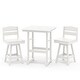 preview thumbnail 33 of 48, 3-Piece HDPE Counter Height Bar Set with 2 24.8'' Height Swivel Bar Stools and 29.92'' W Square Bar Table,Pub table sets of 3