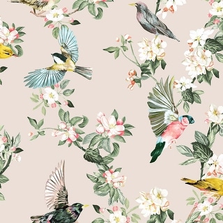 Joules Handford Garden Birds Antique Creme Wallpaper