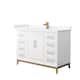 Option White, Bronze Trim, Carrara Cultured Marble Top
