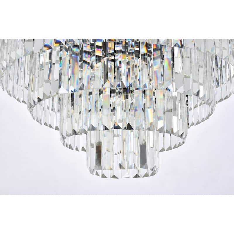 Royce Edge 33-Light Matte Black Chandelier