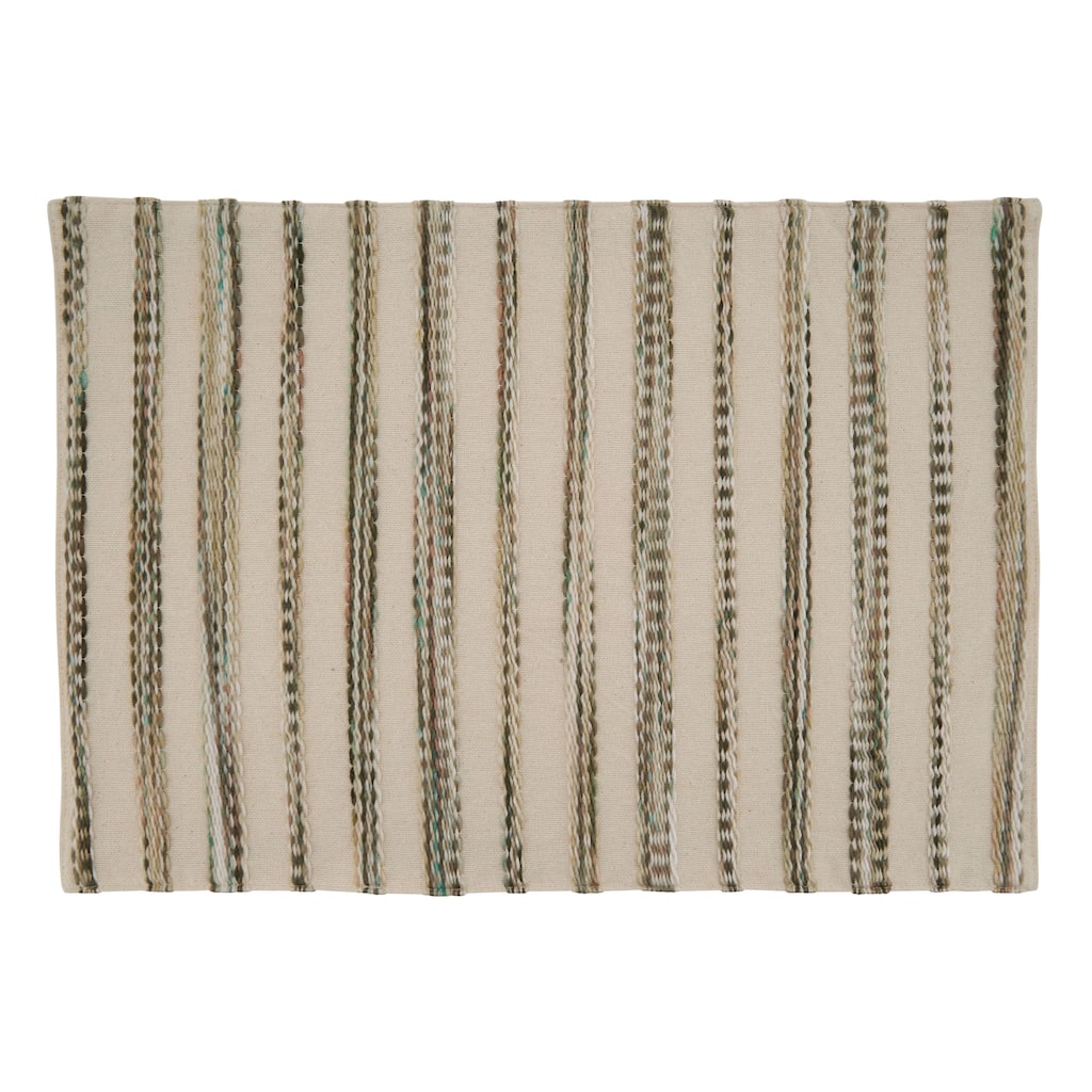Placemats With Stripe Weave Design (Set of 4)