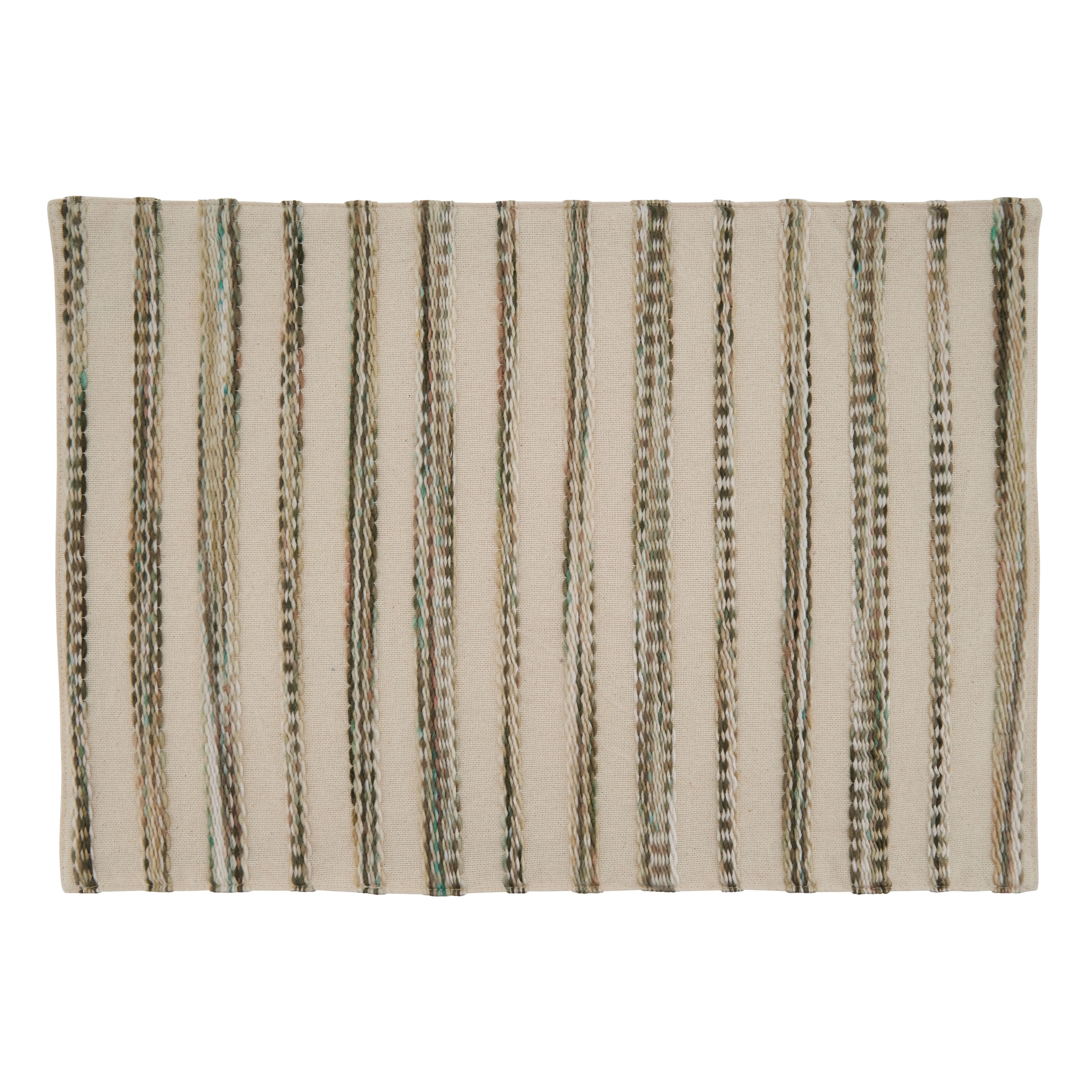 Placemats With Stripe Weave Design (Set of 4)