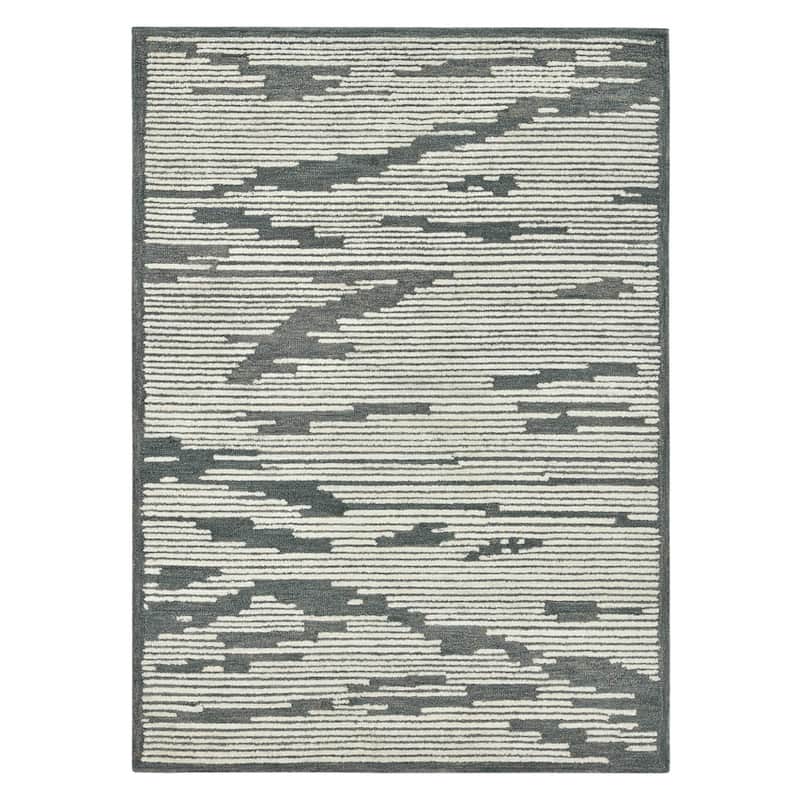 HomeRoots Geometric Lodge Rectangle Area Rug
