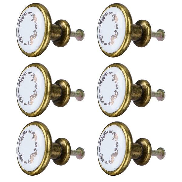 Shop 6pcs Ceramic Knobs Vintage Knob Drawer Pull Handle Furniture