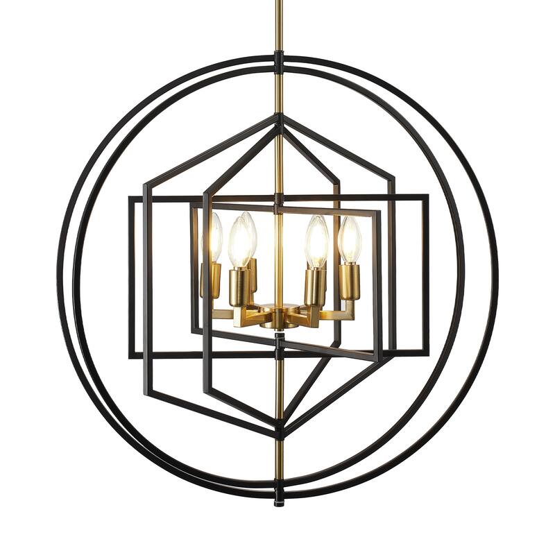 25.78" Geometric Chandelier Modern 6-Light Fixture Pendant Lighting