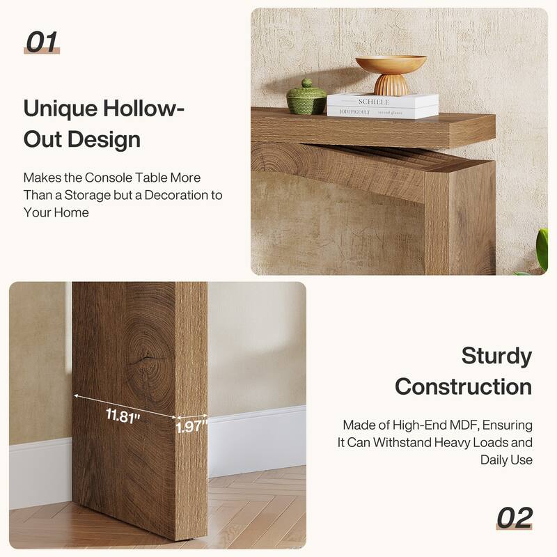 40-Inch Farmhouse Console Table for Entryway