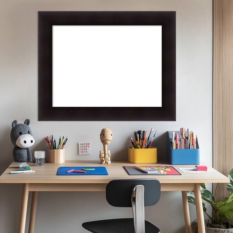 Amanti Art Portico Espresso Framed Dry Erase Magnetic Board