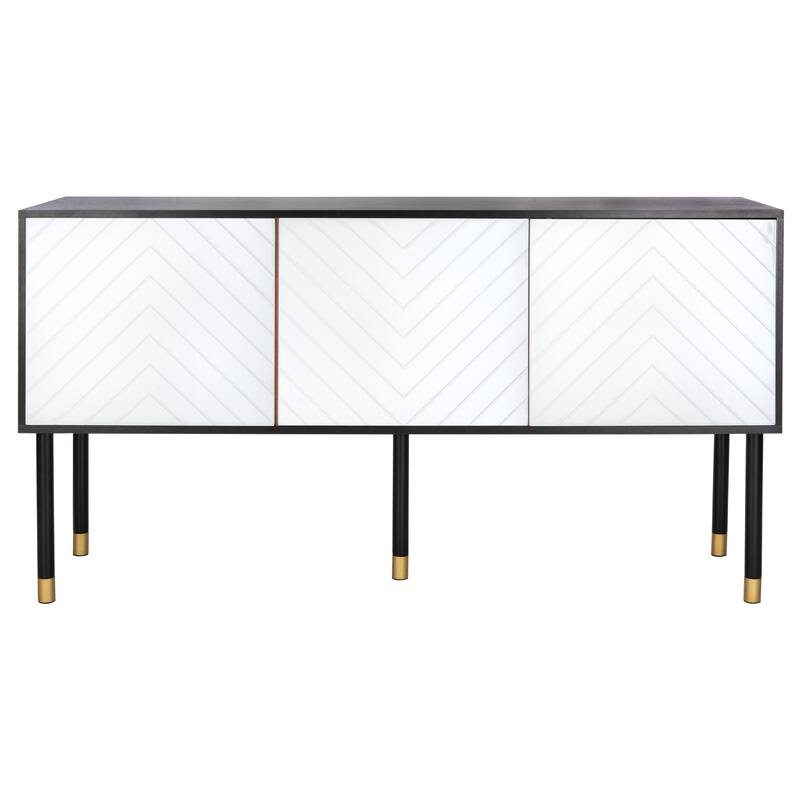 SAFAVIEH Oakley Mid-Century Modern Media 55" TV Stand - 55.1" W x 15.8" L x 29.5" H