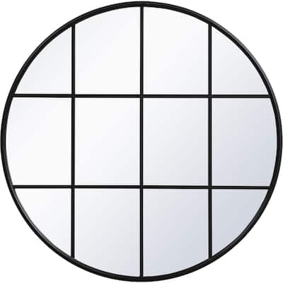 Elegant Lighting Motif 41-3/4" Diameter Circular Beveled Metal Framed