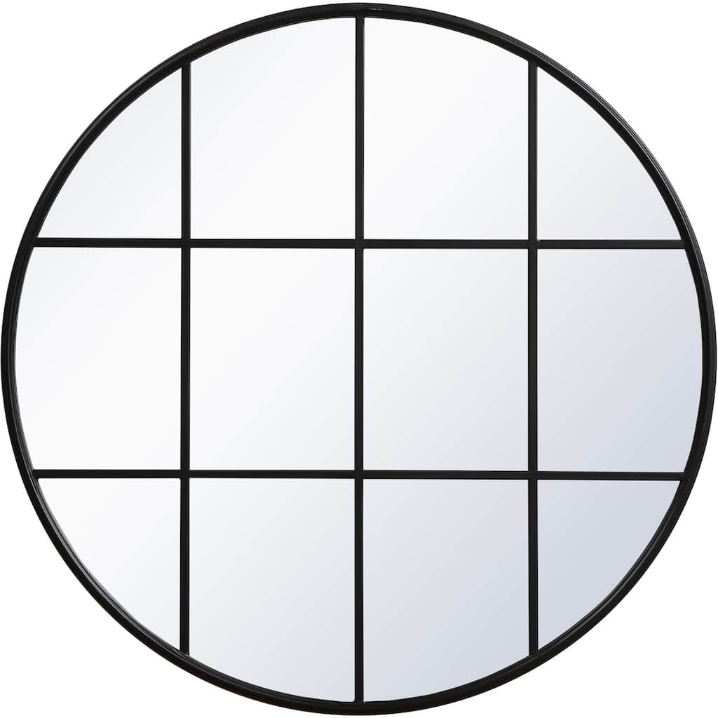 Elegant Lighting Motif 41-3/4" Diameter Circular Beveled Metal Framed