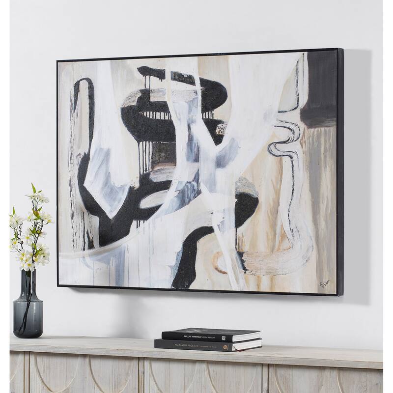 Renwil Soyuz 36" Wide Canvas Art, Black