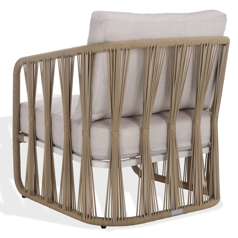 SAFAVIEH COUTURE Franklyn Rope & Al Patio Chair - 28"W x 31"D x 30"H