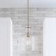 1-Light Clear Water Glass Shade Pendant